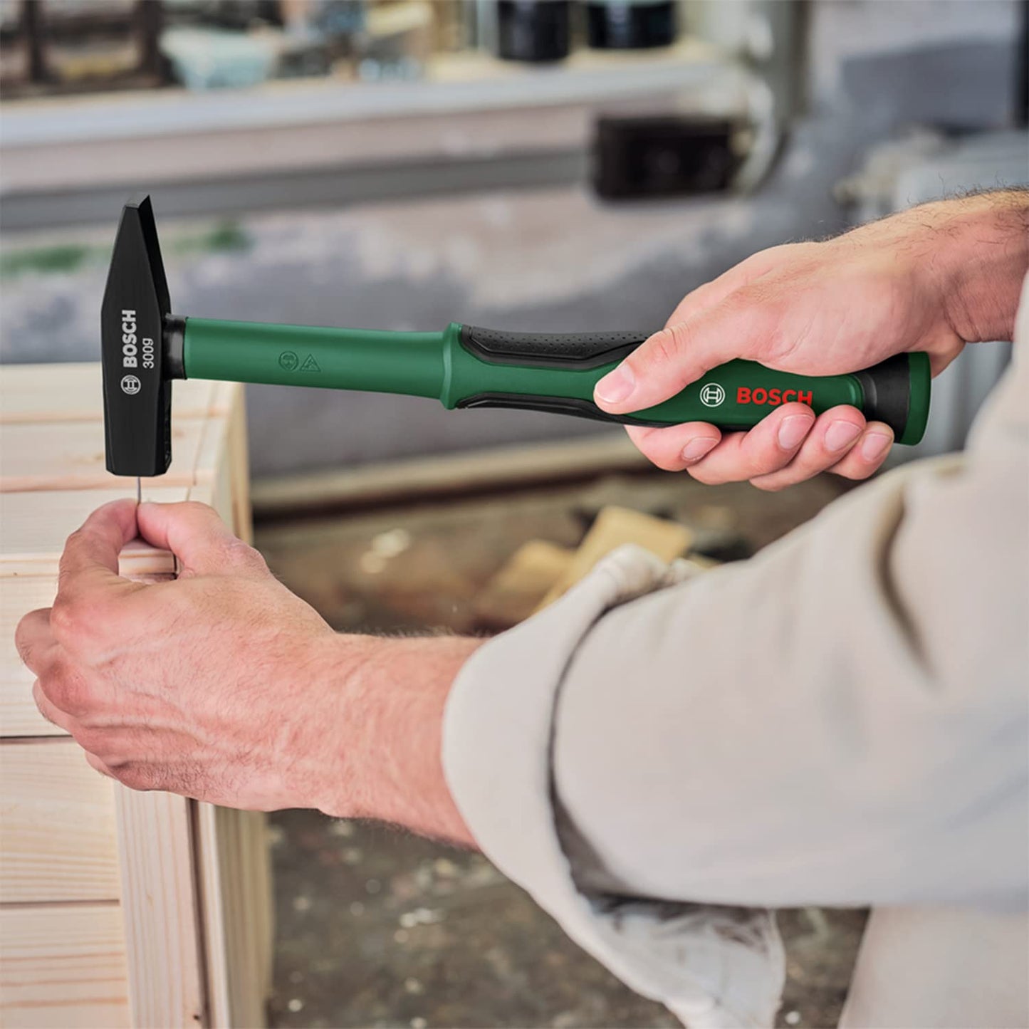 BOSCH 300g Locksmith/machinist Hammer | Balanced Weight for Precise Impact | Durable Steel Head & Impact-Resistant Handle | Ergonomic Non-Slip Grip | Ideal for Automotive & Light Construction
