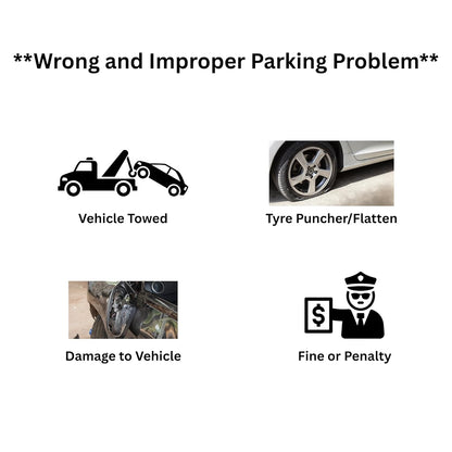 Akshar Arts Bhuwana  Car Parking Sticker, Scan QR Code and Contact Vehicle Owner, Safe & Secure Instant Contact Without Sharing Number, Car_Accessories