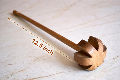 Udaipur Handicrafts | Manual Mathani Madani for Dahi, Lassi & Butter | Whisk Beater, Multi-Purpose Wooden Kitchen Churner for Homemade Dairy
