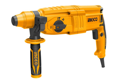 INGCO RGH9028 800W Rotary Hammer Drill 1200 RPM Speed 26mm Chuck Corded Electric Drilling for Home Brick Metal Chiselling Masonry