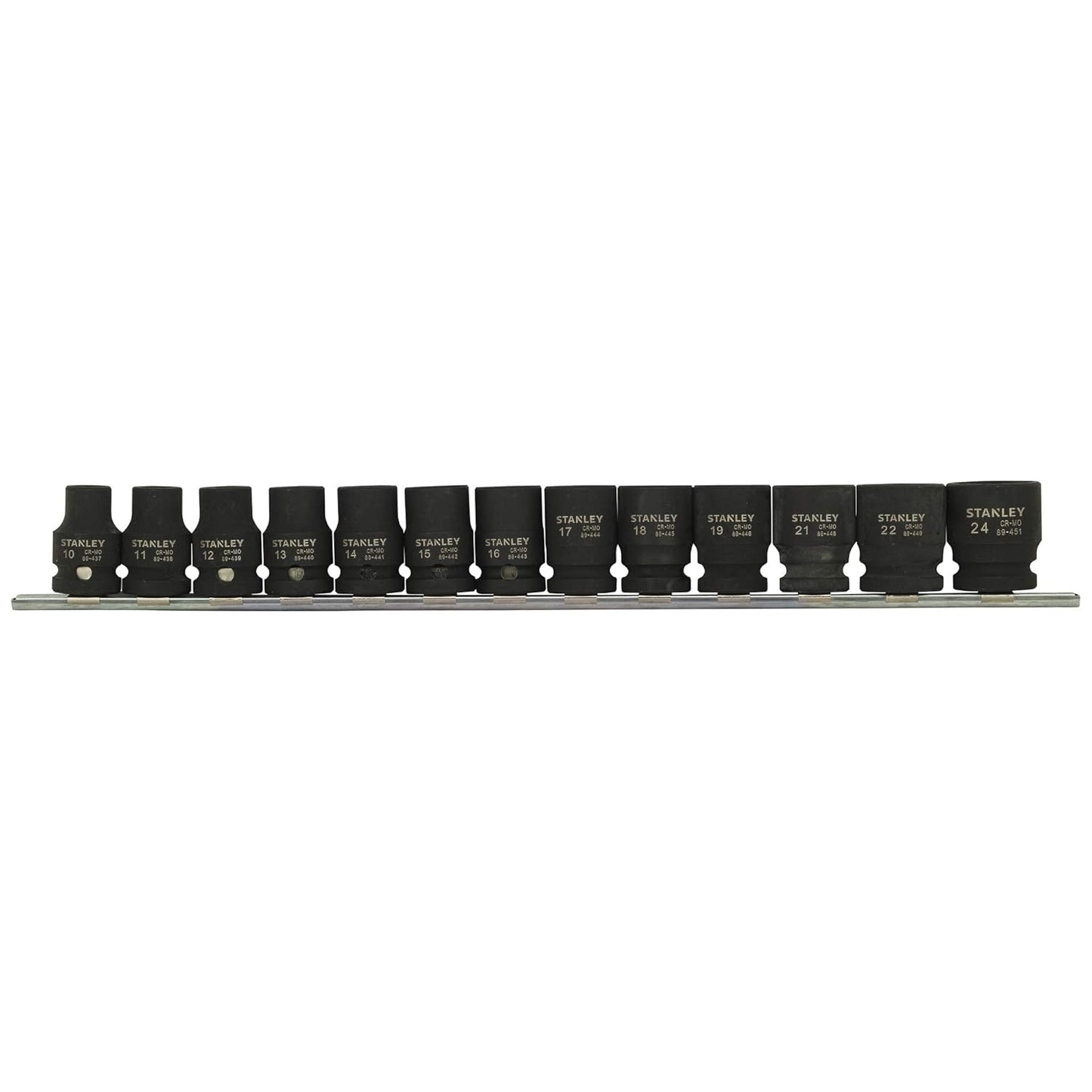 STANLEY STMT73916-8 1/2-inch 10-24mm Impact Socket Set (13-Pieces)