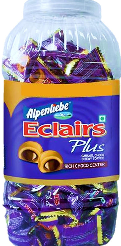 M-Ved Chocoliebe Eclairs Plus, Rich Choco Centre Caramel Toffees, Jar Pack
