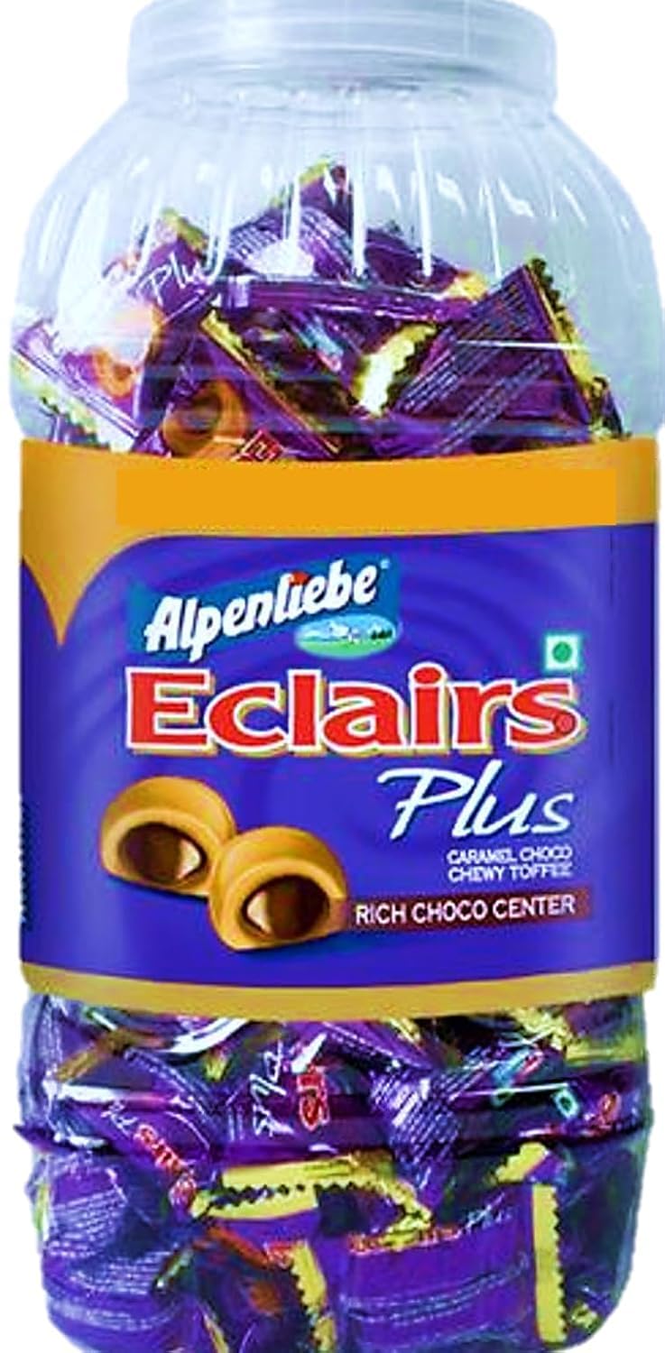 M-Ved Chocoliebe Eclairs Plus, Rich Choco Centre Caramel Toffees, Jar Pack