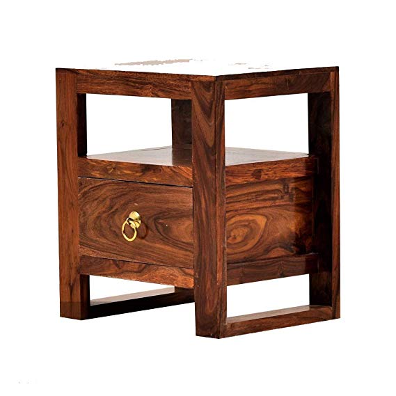Udaipur Handicrafts Wood Bed Side Table