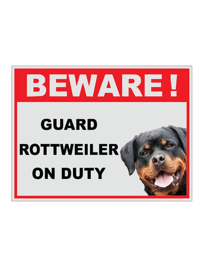Akshar Arts Bhuwana office supplies sunboard beware of dogs sticker signage sign board red (30X22 Cm)