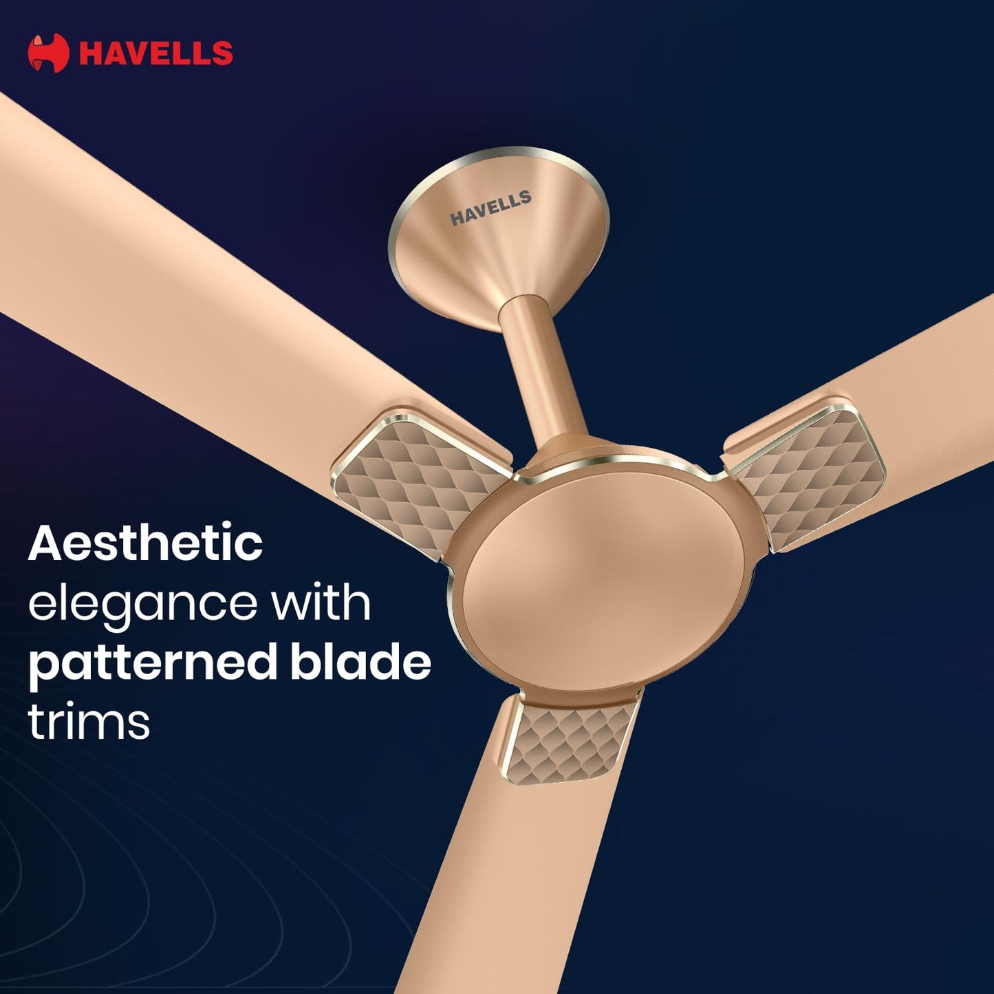 Havells 1200mm Enticer BLDC Prime Ceiling Fan| Compatible with Regulator & Remote| Upto 55% Energy Saving| High Air Delivery | 100% Copper Motor| 2 Years Comprehensive Warranty(Champagne)