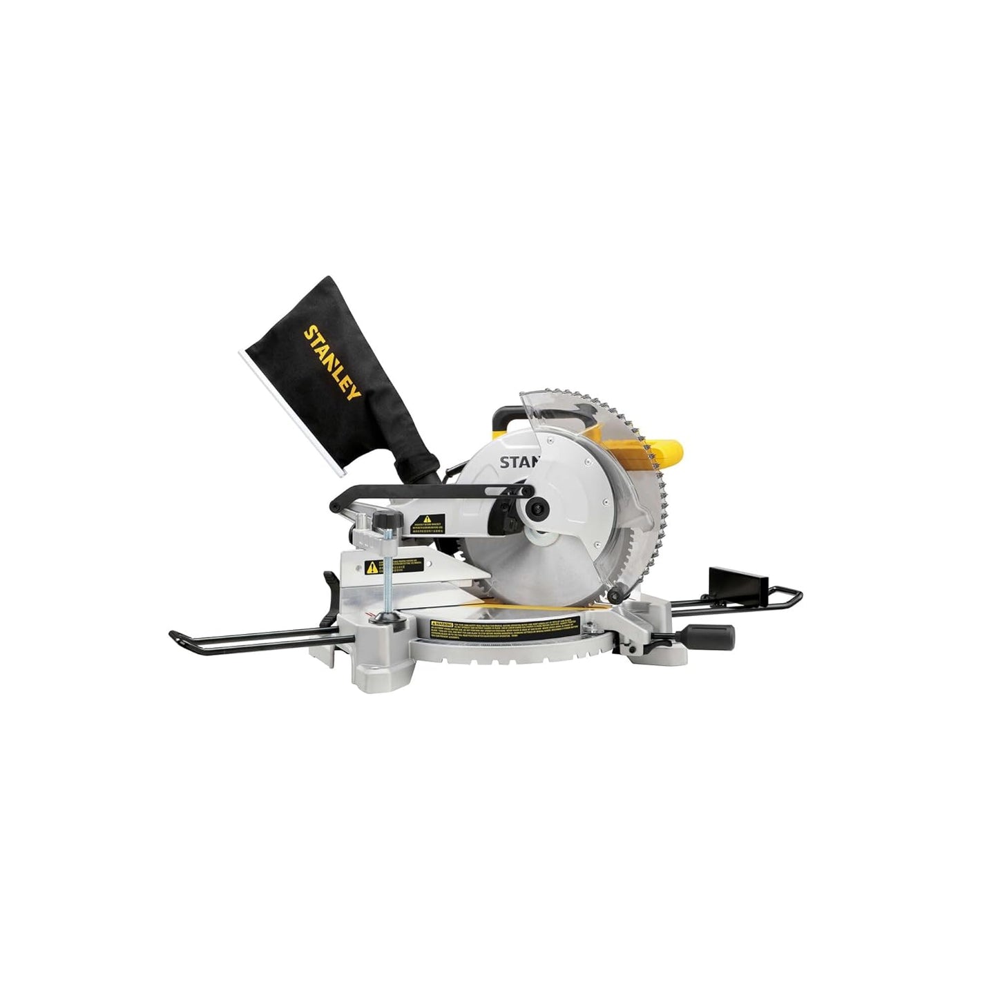 STANLEY SM16-IN 1650W 10" Compound Mitre Saw, 4800 RPM, Compact Size and Lightweight 254mm Blade Diameter+ 1 Year Warranty, (Yellow and Black)