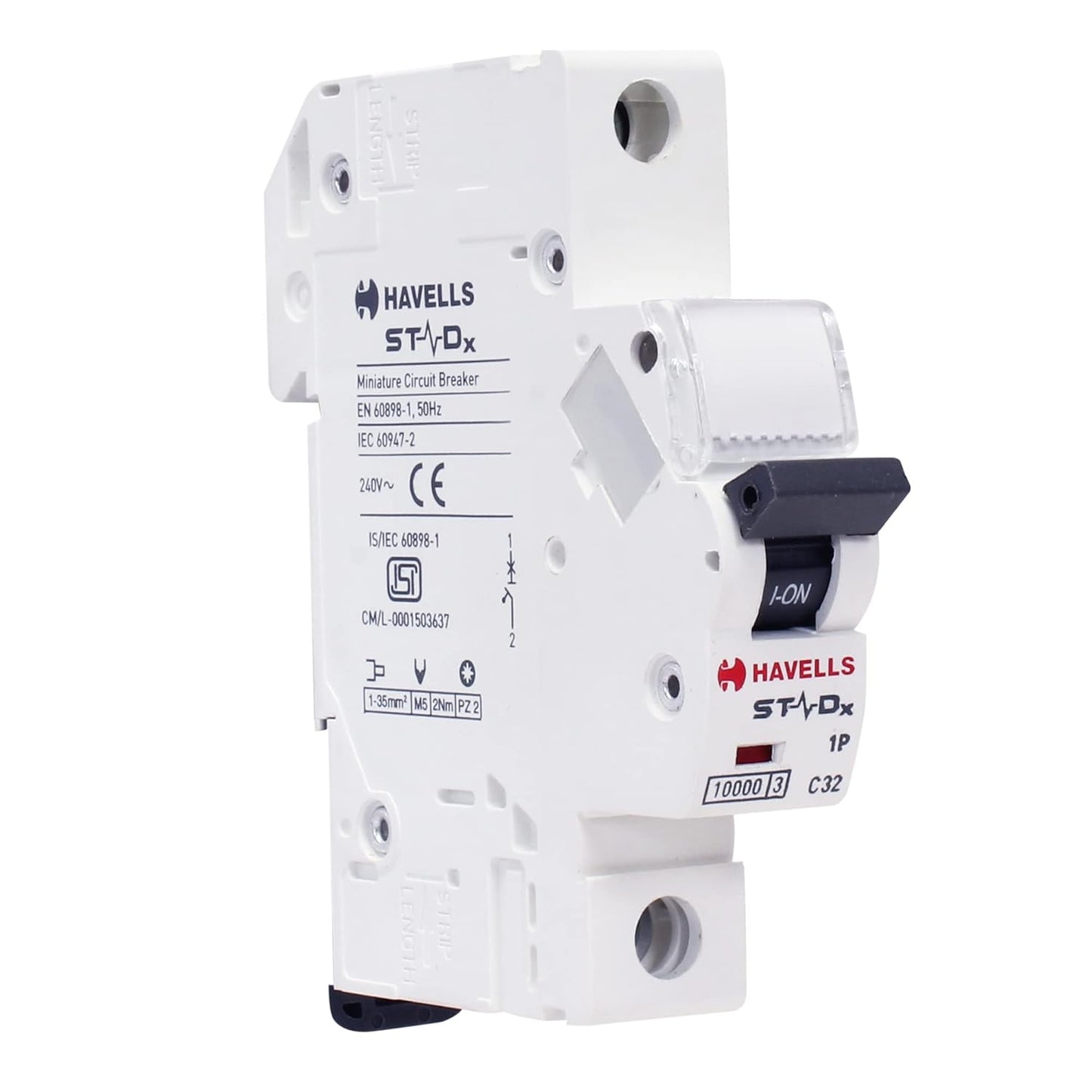 HAVELLS STAD-X 32A SP C MCB 240V - WHITE
