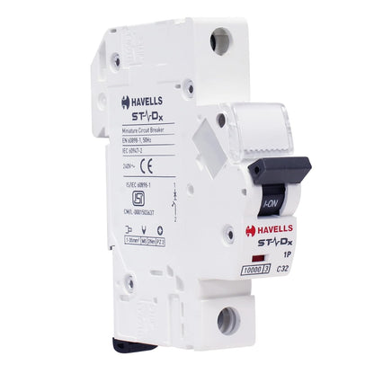 HAVELLS STAD-X 32A SP C MCB 240V - WHITE