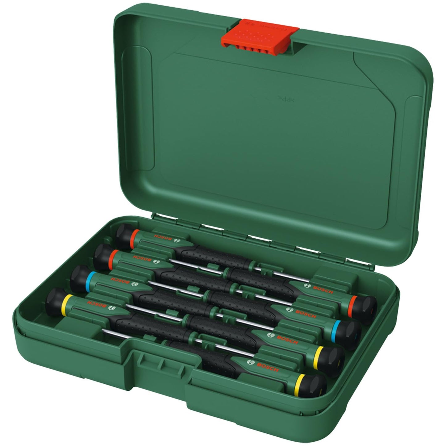 BOSCH Precision Screwdriver Set, 8-Piece with Storage Box - Magnetic Tips, Non-Slip Handle, Chrome Vanadium Steel Blades, Ideal for Electronics, Watches, Glasses & Small Repairs & DYF