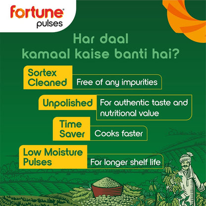 Fortune Chana dal, 1 kg, Unpolished and Sortex cleaned