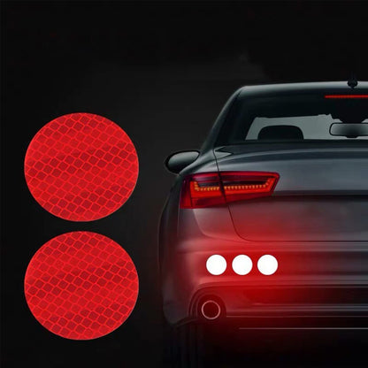 Akshar Arts Bhuwana (Circle Red) 10Pcs Car Truck Bumper Safety Reflective Warning Strip Night Driving Riding Safety Stickers Motorcycle Bicycles Safety Sticker Compabile with Vitara Brezza