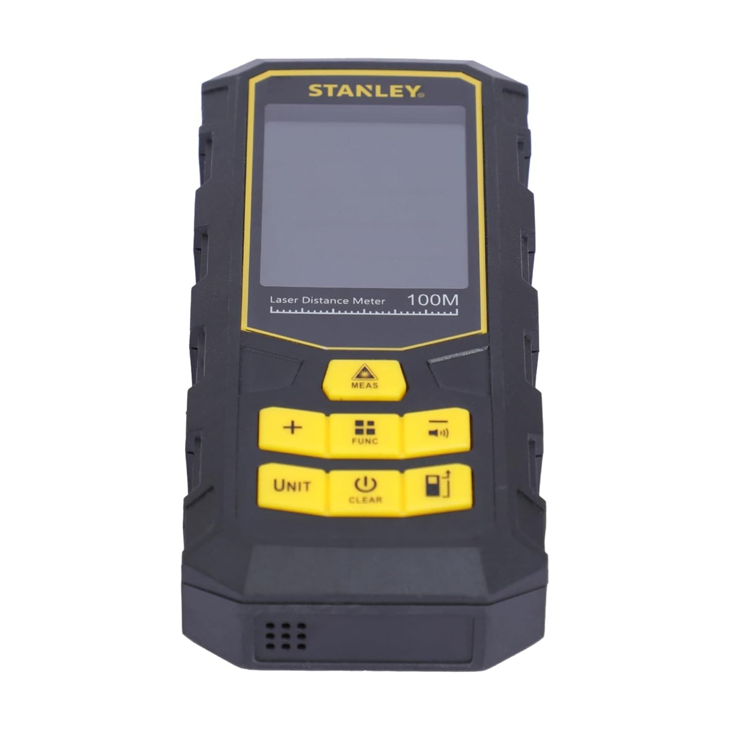 STANLEY STHT77803-A Professional Black Laser Distance Meter - 100 M, ±2.0mm Accuracy, Comes with 3 * 1.5V AAA Batteries, IP40 Dust & Water-Splash Rating, Ideal for Area & Volume Measurement