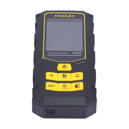 STANLEY STHT77803-A Professional Black Laser Distance Meter - 100 M, ±2.0mm Accuracy, Comes with 3 * 1.5V AAA Batteries, IP40 Dust & Water-Splash Rating, Ideal for Area & Volume Measurement