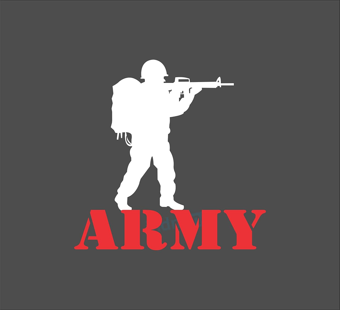 "Akshar Arts Bhuwana Indian Army Sticker for car "