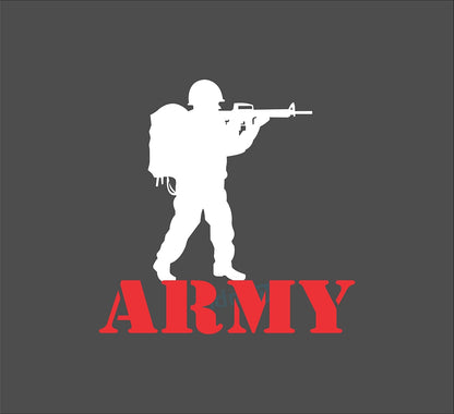 "Akshar Arts Bhuwana Indian Army Sticker for car "