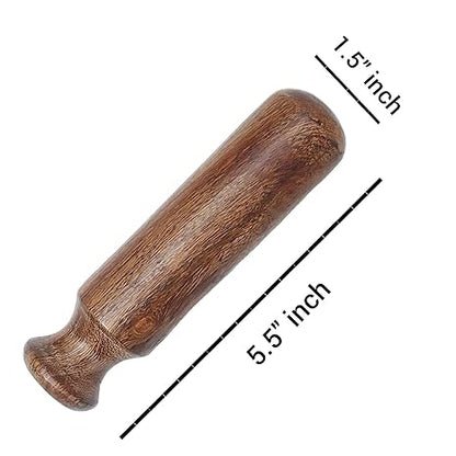Udaipur Handicrafts Wooden Mortar and Pestle set//Wooden Imam Dasta //Wooden Ohkli Musal//Wooden Kharal//khalbatta//For Mixer and Grinder Spices and Herbs Kitchen in  Wood (Size 4 by 3 inch)