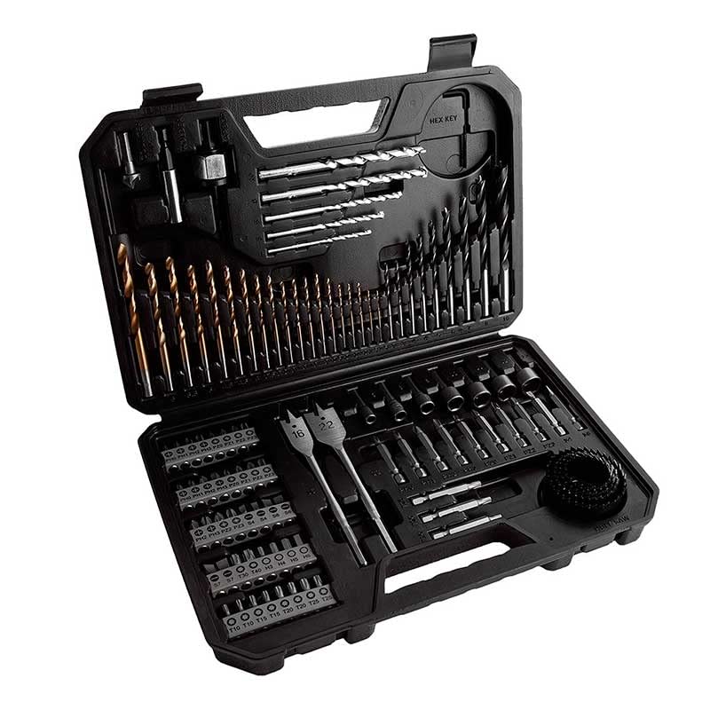 BOSCH 2608594070 Professional 103-Pcs Accessory Set | Versatile Drilling & Screwdriving Kit | Titanium-Coated Metal Drill Bits | Precision Hole Saws for Clean Cutouts | Durable & Organized Carry Case