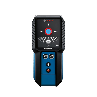 BOSCH GMS 120-27 Professional Wall Scanner Detector-Finds Metals, Live Wires, Wooden Studs in Drywalls, IP54 Dust & Splash Protection, 120 mm Range, Includes Pouch & Batteries, 1Yr Warranty from BOSCH