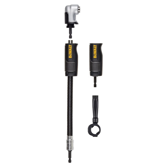 DEWALT Right Angle Drill Adaptor, All-in-1, Stubby, Flex Shaft, 12-Inch (DWAMRASETFT)