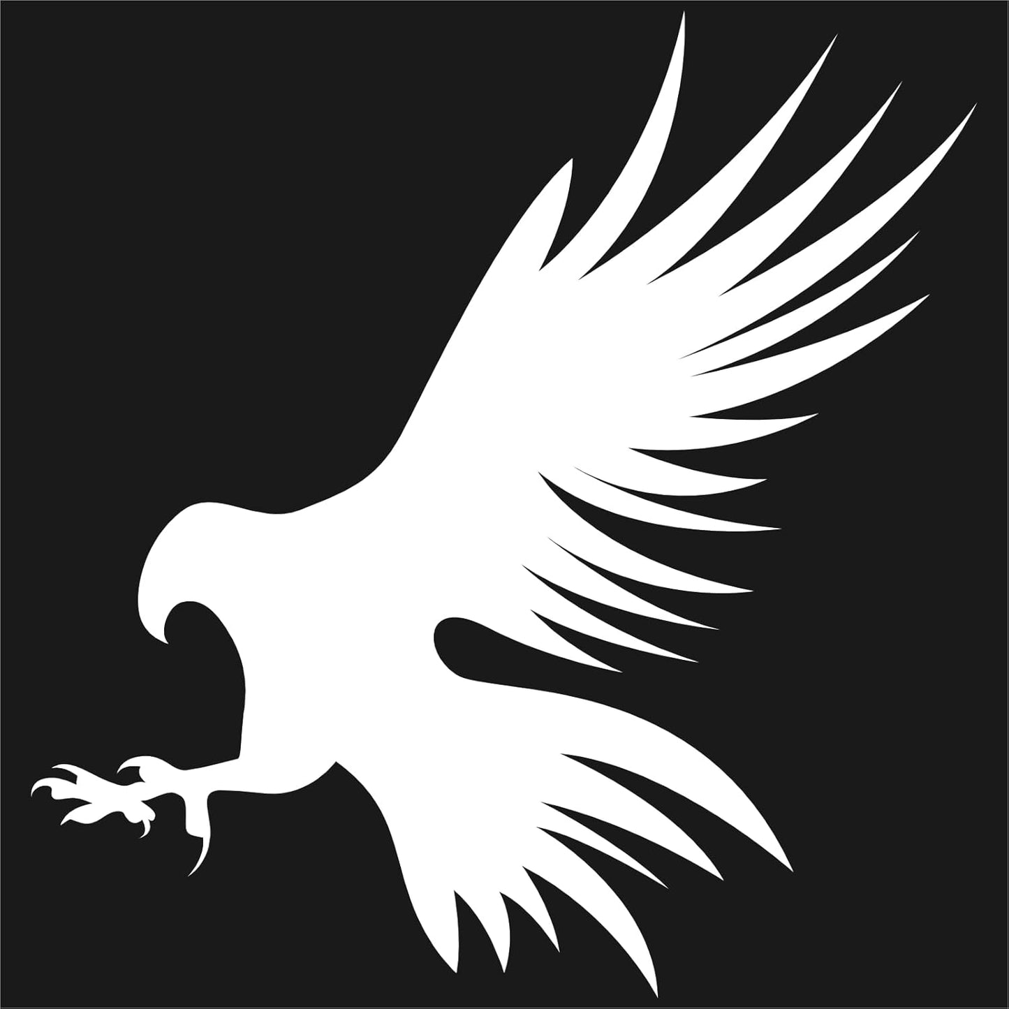Akshar Arts Bhuwana Pack of 2 Bird Vinyl Self-Adhesive Waterproof Exterior Car Sticker for Vehicle Surface White (5.9inchX6inch)_721