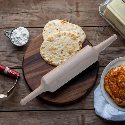 Udaipur Handicrafts Roti Rolling Pin | Wooden Chakla for Making Roti, Puri and Phulka 10 Inch | Solid Teak Wood | Without Chemical Polish | Completely Handmade in India | 2 Year Warranty