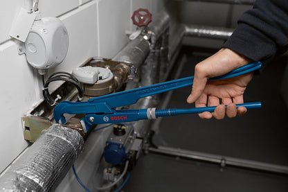 Bosch Professional 420Mm Sanitary Corner Pipe Fixed Square Wrench With 45° Jaw Position, Ergonomic Grip, Chrome-Vanadium Steel, Compatible With Pipes Up To 60Mm Or 2 3/8"