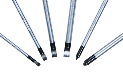 BOSCH Professional 6-Piece Screwdriver Set - Ideal for General Use, Chiselling, & Loosening Seized Fasteners (75, 100 & 125mm Length) Blue