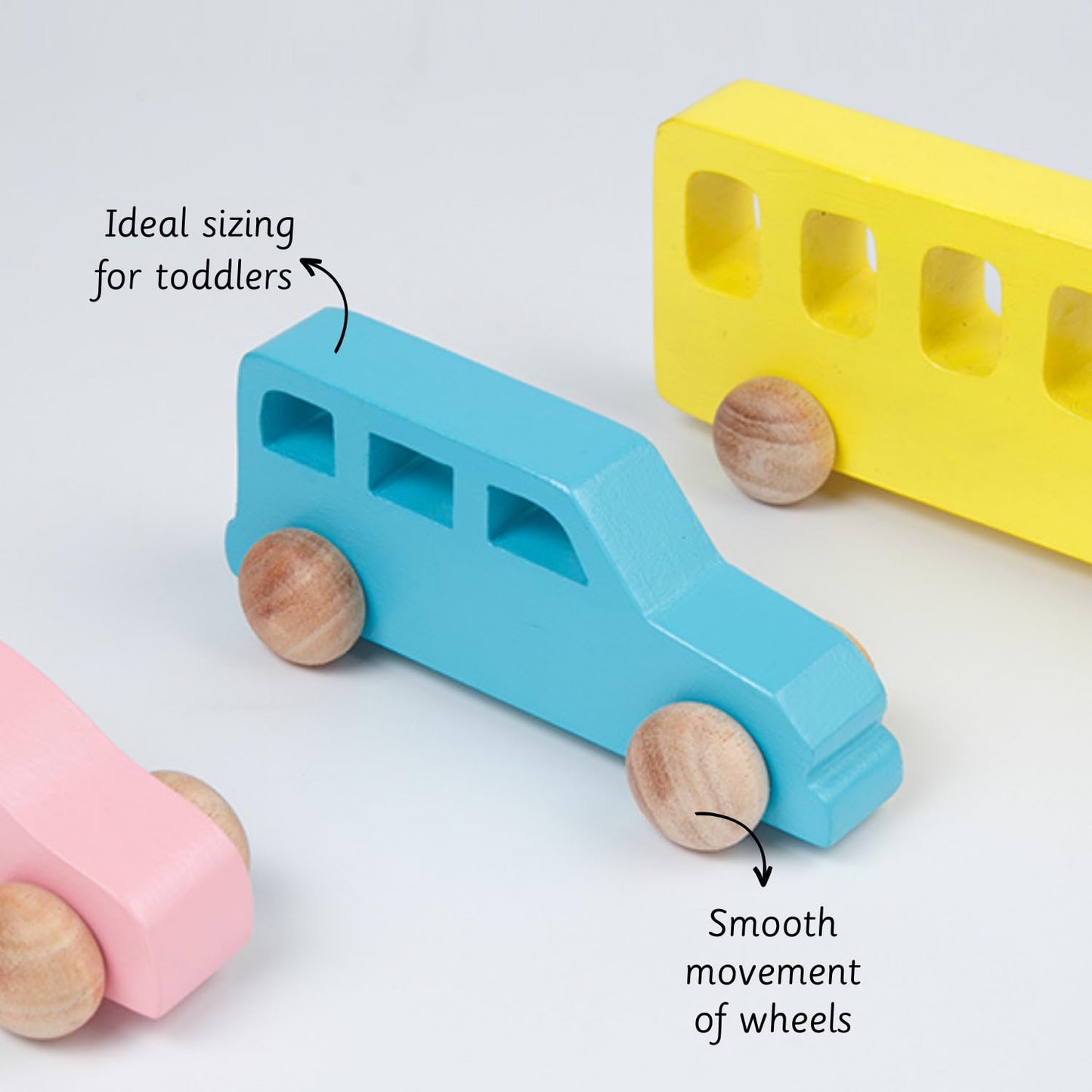 UdrCrafts® Wooden Jeep for Toddlers and Infants | Push Wooden Vehicle Toy | 6M-3Y | Helps Child in Grip Strength, Hand-Eye Coordination