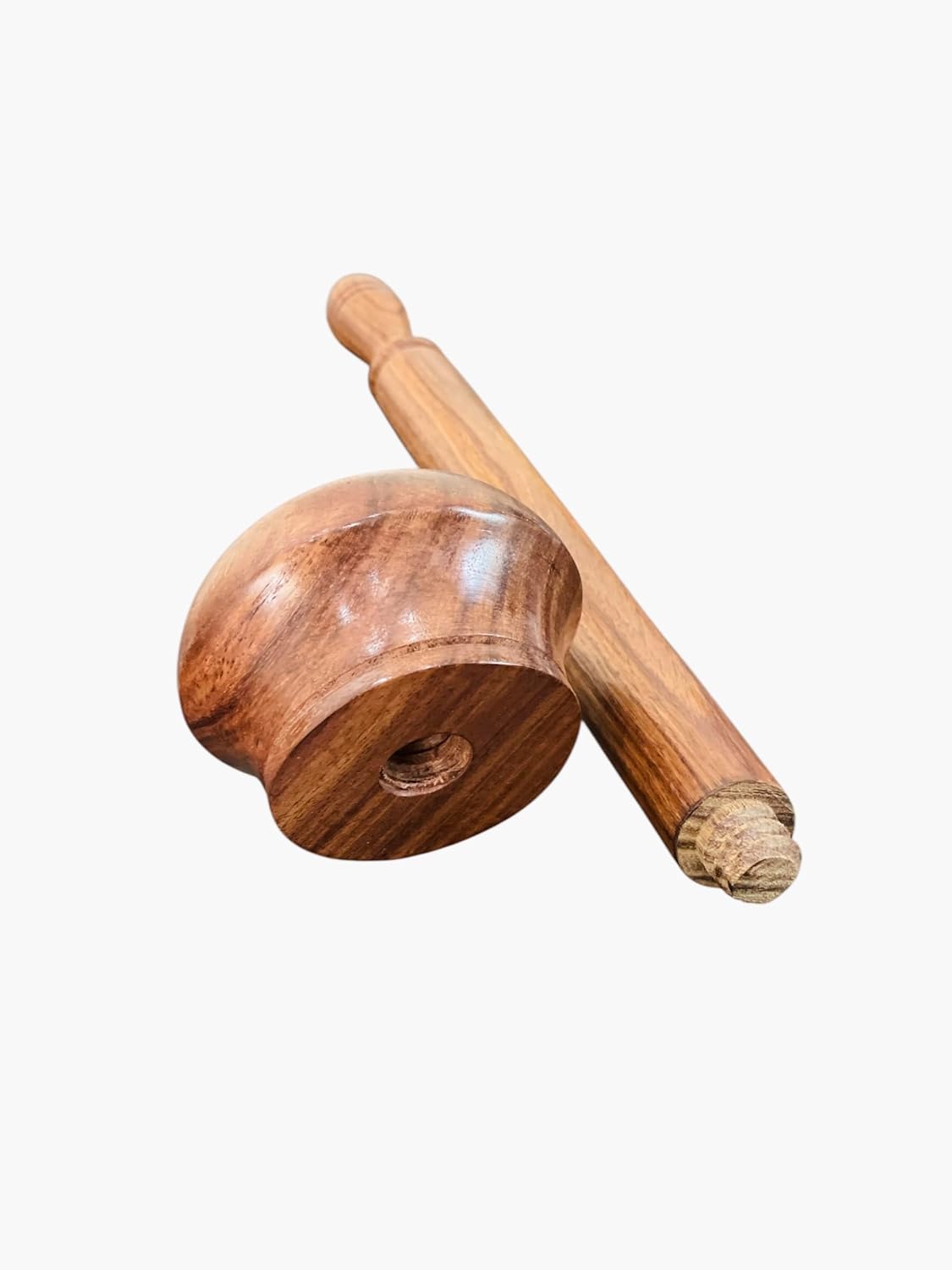 Udaipur Handicrafts| Dal Ghotni | Pappugutthi | Sheesham Wood Madhani | Parrupu Mathu | Ravi | 13.3 in Height | 3 x 2 inch Masher Size | Brown Color