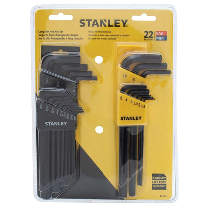 Stanley 85-753 22 Piece Long Arm SAE & Metric Hex Key Set