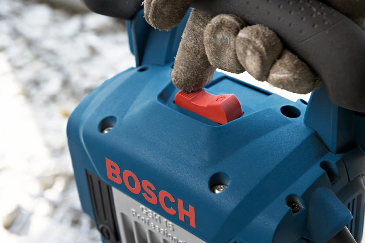 Bosch GSH 16-30 Heavy Duty Corded Electric Demolition Breaker with Hex,1,750W,300 BPM,41J,16.9 Kg,Vibration Control + 1 Pointed Hex Chisel,30 Mm Hex Shank,& Carrying Case,1 Year Warranty,Multicolour
