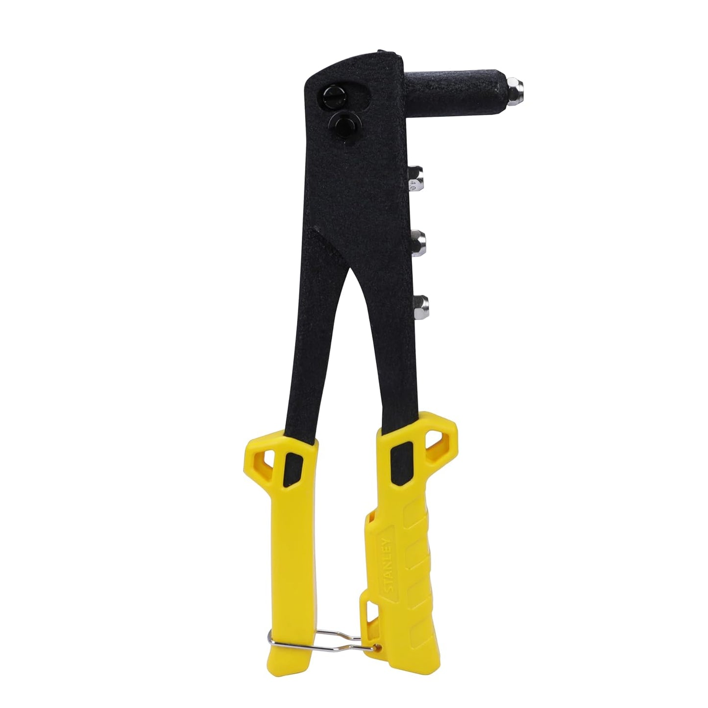 STANLEY STHT69800-8 Heavy Duty Riveter Set with 4 Nozzles & Anti-Corrosion Properties Ideal for Joining & Fabrication of Sheet Metals, Leather & Plastic Parts, YELLOW & BLACK