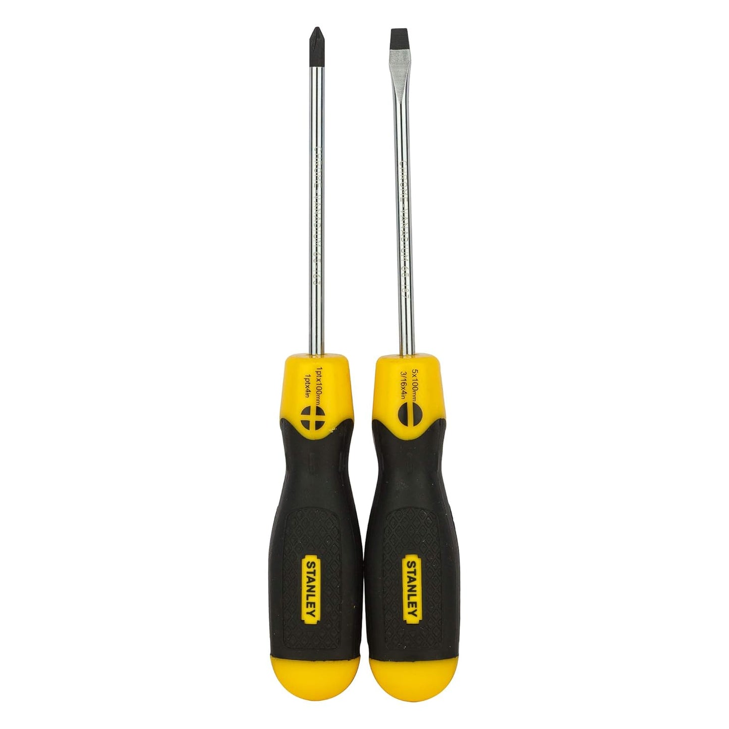 STANLEY 68-0002C Cushion Grip Screwdriver Set-16 pcs (Yellow and Black)