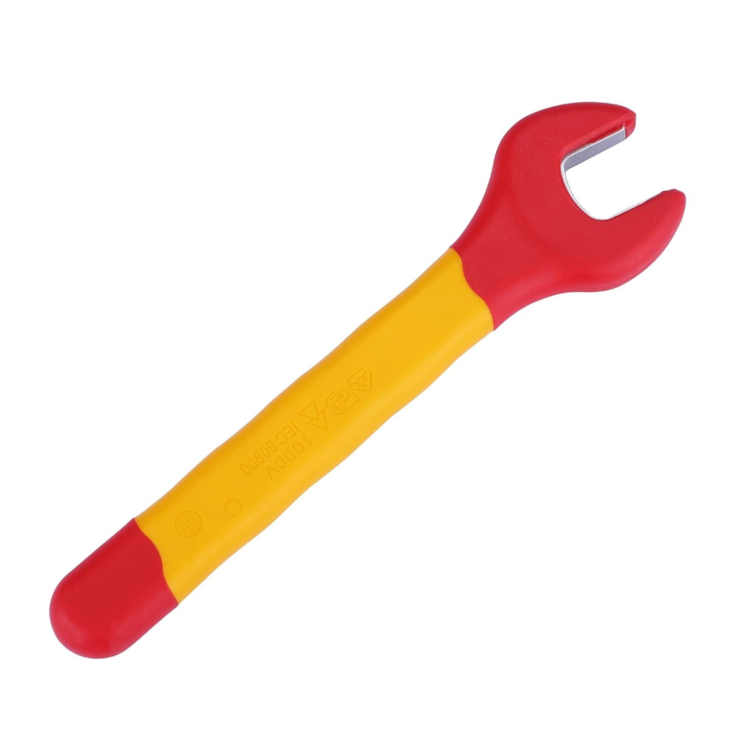 STANLEY STMT77719-23B VDE Insulated Open End Wrench 14mm, Ideal For Repair Of Electric Vehicles, Red and Yellow
