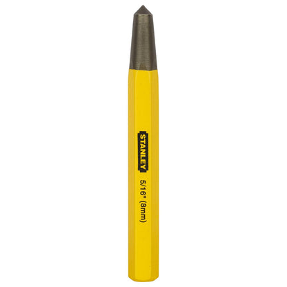 STANLEY 16-228 Center Punch-8mm-5/16''x115mm-4/12'', Yellow and Black