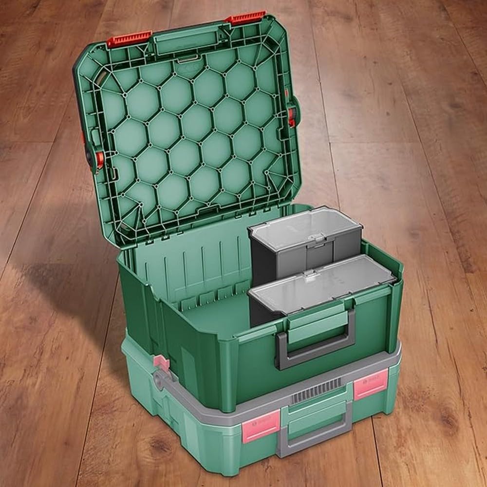 Bosch Home and Garden 1600A01SR4 Power Tools, SystemBox |Size M, Compatible with Bosch Accessory Box Small and Medium, in Sleeve, Green, M