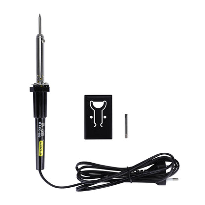 STANLEY 69-031B Round 30-Watt Corded Soldering Iron, Comes with 2 Soldering Tips, Ideal for Soldering Light Gauze Wires, Thin Metals & Other Electrical Work, Black and Chrome