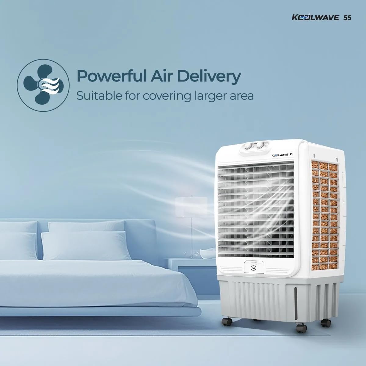 Havells KoolWave 55 L Desert Air Cooler (White Grey)