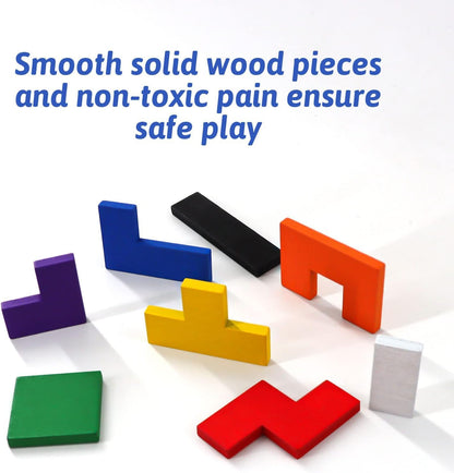 Udaipur HandiCrafts Blocks Puzzles for Kids Adults, Wood Intelligence Kids Toys for 2-5 Years Boy, Wooden Puzzles Brain Teasers Toy Educational Gift for 7-10 Years