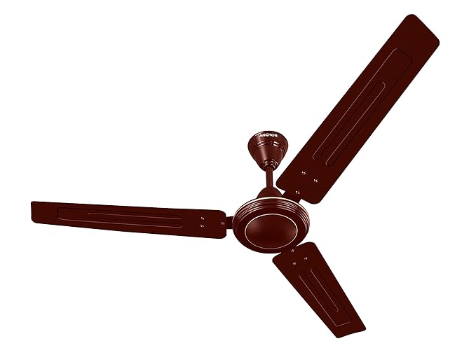 Anchor by Panasonic Coolking Star High Speed Ceiling Fan | 1 Star Rated 1200mm (48 Inch) Ceiling Fan for Home, Office (2 Yrs Warranty) (Brown)