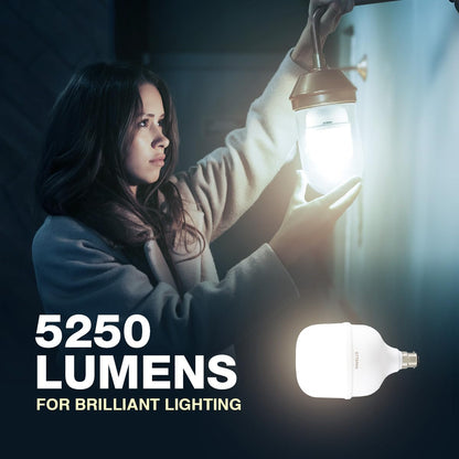 Havells 50W high wattage Bulb | High CRI & High Efficiency | Energy Efficient | Mercury-Free | 4KV Surge Protection | 100 Lumens Per Watt |Cool Day Light (6500K) b22d