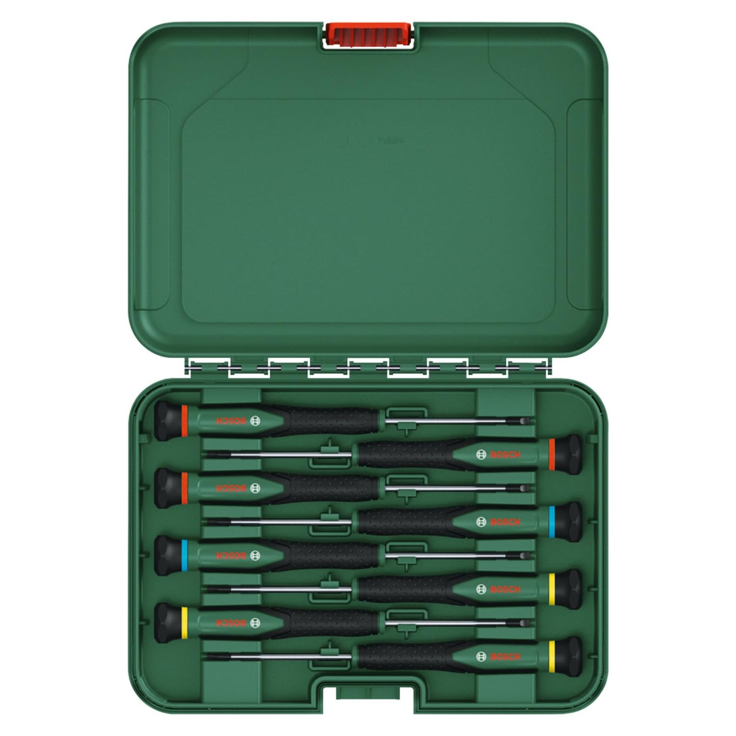 BOSCH Precision Screwdriver Set, 8-Piece with Storage Box - Magnetic Tips, Non-Slip Handle, Chrome Vanadium Steel Blades, Ideal for Electronics, Watches, Glasses & Small Repairs & DYF