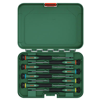 BOSCH Precision Screwdriver Set, 8-Piece with Storage Box - Magnetic Tips, Non-Slip Handle, Chrome Vanadium Steel Blades, Ideal for Electronics, Watches, Glasses & Small Repairs & DYF