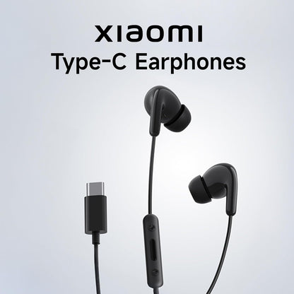 Original Type-C Wired in-Ear Earphones for Xiaomi Redmi Note Series & Mi Phones, 12.4mm Dynamic Drivers, HD Microphone, IP54 Dust & Water Resistant