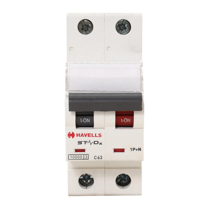 HAVELLS STAD-X 63A SPN C MCB 240V - WHITE
