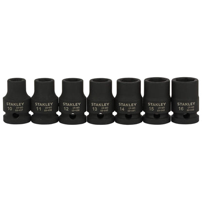 STANLEY STMT73916-8 1/2-inch 10-24mm Impact Socket Set (13-Pieces)