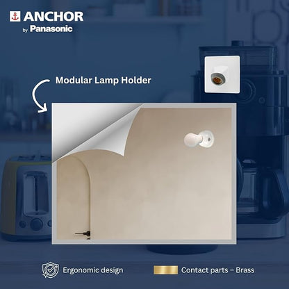 anchor by panasonic 240V 6A Modular Angle Lamp Holder