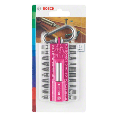 Bosch Professional 21-piece screwdriver bit set_fuchsia