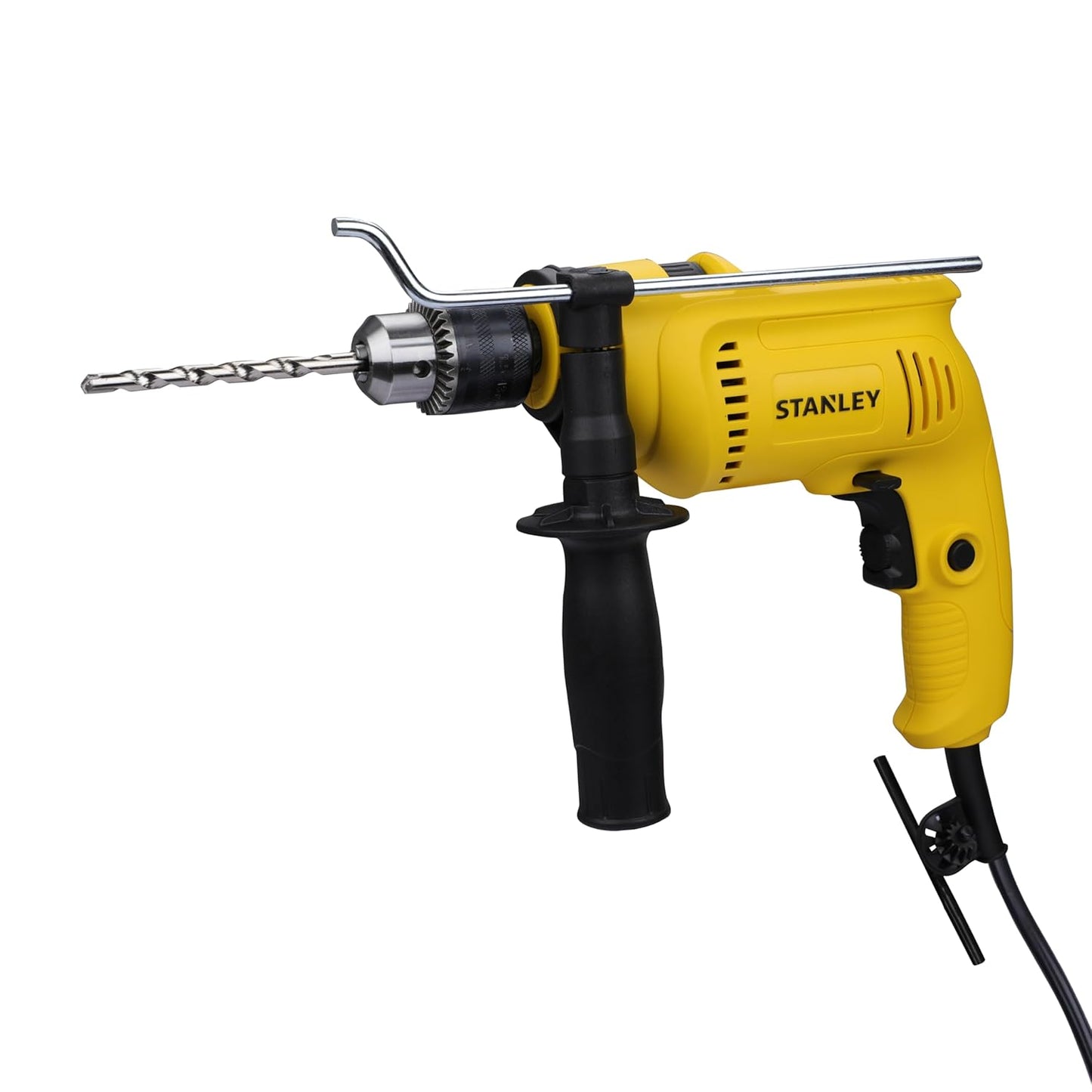 STANLEY SDH600KM-IN 600W 13mm Drill Machine with Mechanical Toolkit for Home, DIY & Professional Use (120-Pieces) - Includes Hammer Drill, Hammer & Measurement Tape, 1 Year Warranty, YELLOW & BLACK